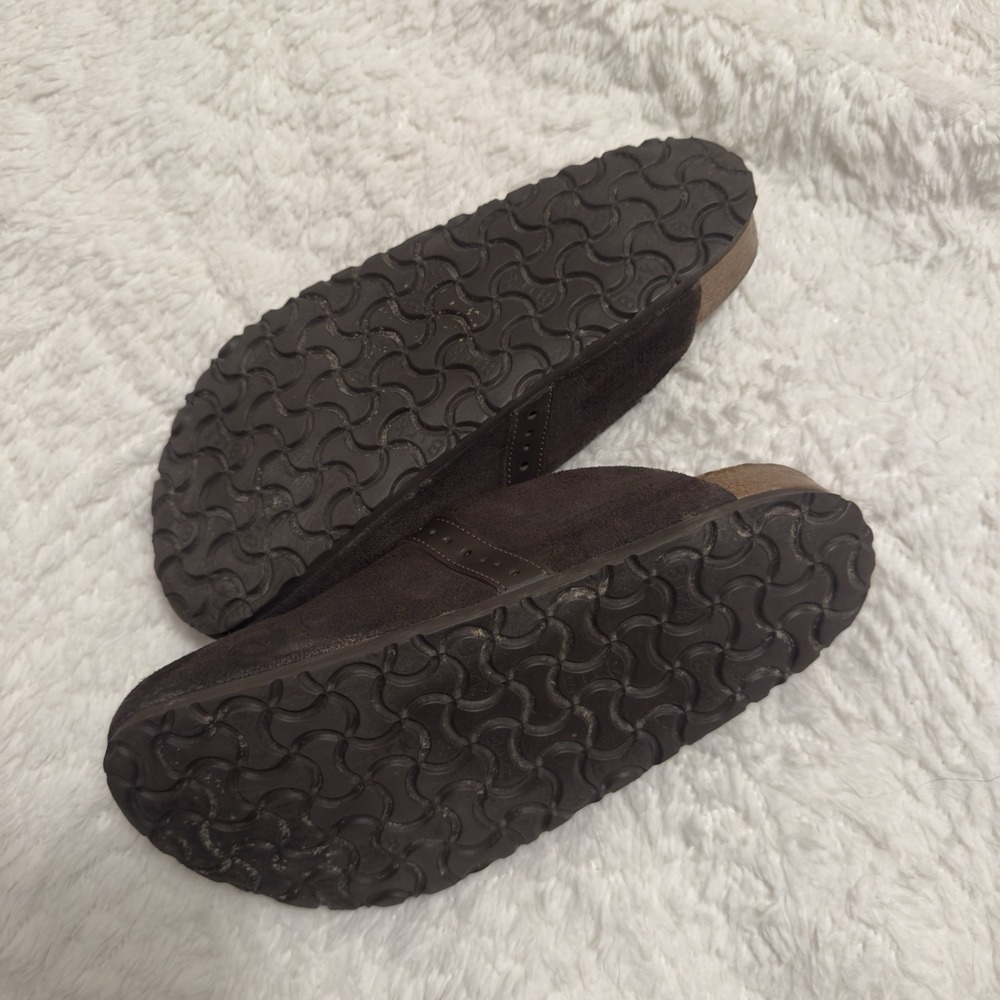 Birkenstock Eaton Leather Suede Color Brown Regular Wide Mens 9 Women 10 - Picture 3 of 6